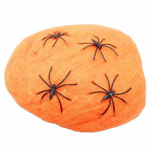 Oranžový ozdobný pavučinový halloweensky karneval