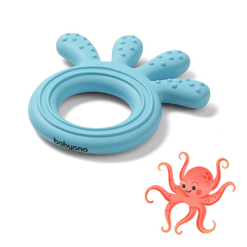 OCTOPUS Babyono silikónové hryzátko 826/03 modré
