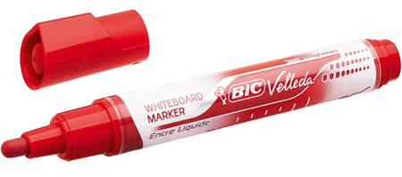 BIC Za sucha zmazateľný fix Pigment na biele tabule ČERVENÁ VYDRŽÍ DLHO