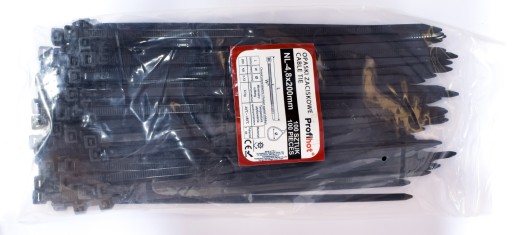 KABELOVÉ VIAZAKY KABELOVÉ VIAZAKY UV ČIERNA SVORKY svorka 4,8x200 100 ks