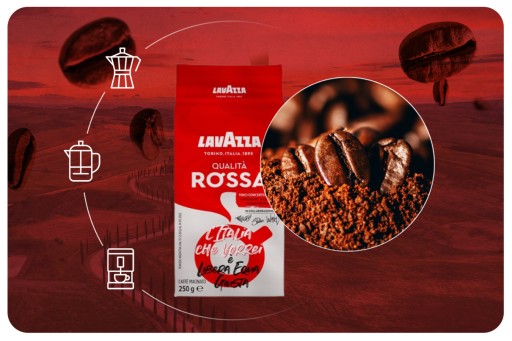 Lavazza Qualita Rossa 250g talianska mletá káva