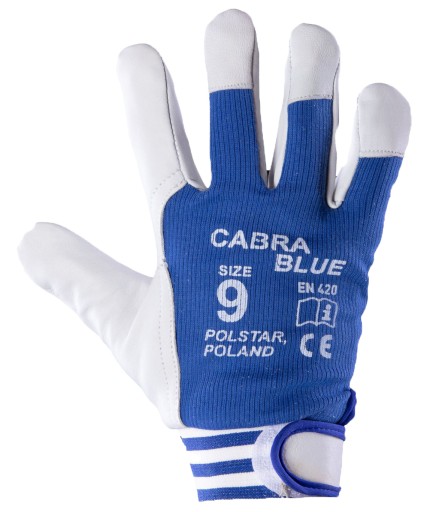 Rukavice CABRA BLUE vystužené kožou, veľkosť 11