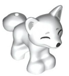 LEGO 19532pb06 FOX FOX biela NOVINKA (2g)