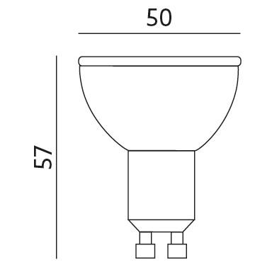 GU10 LED žiarovka 5W teplá biela 2835 SMD