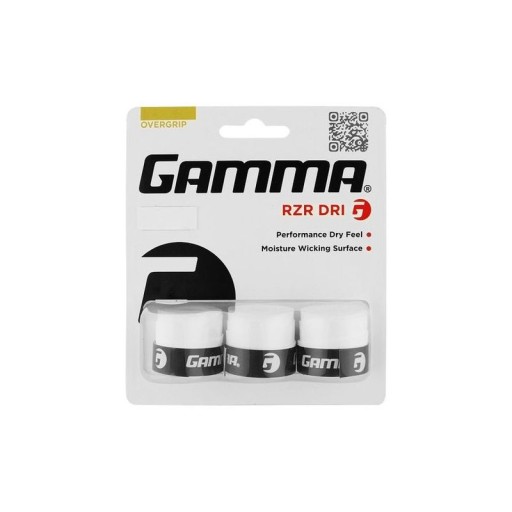 GAMMA RZR DRI Overgrip suché vonkajšie omotávky Biele 3 ks