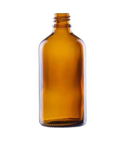 Fľaša s rozprašovačom 100 ml, sklo, 18/410, hnedá