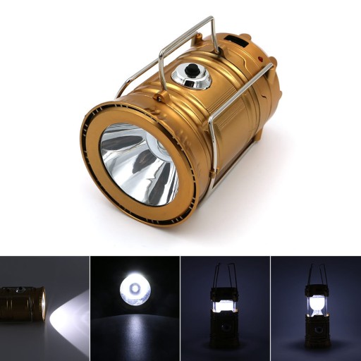 LED TURISTICKÁ LAMPA SOLAR CAMPING TORCH