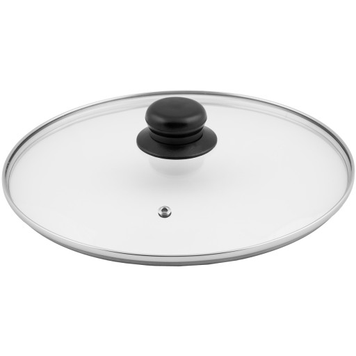 UNIVERZÁLNA SKLENENÁ POKROK S POKRÝVKOU GOMBÍKA NA HRNEC A PANVICU 24CM