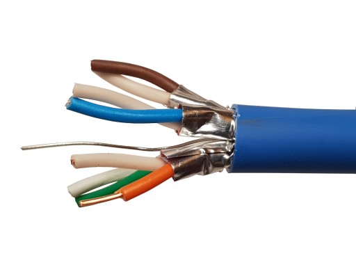 LAN ethernetový kábel cat6A U/FTP 1m Telegärtner