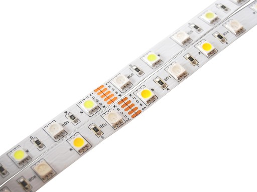 60 LED RGBW pásik Vodotesný IP65 1m PREMIUM STUDENÝ