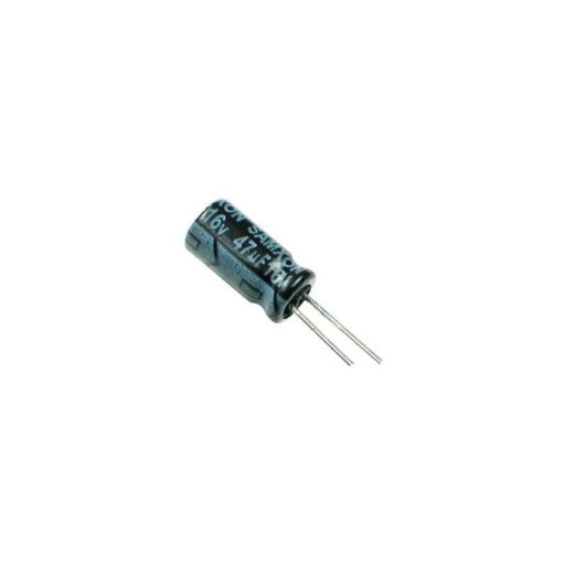 Kondenzátor 47uF/16V elektrolyt 105°C 47/16V