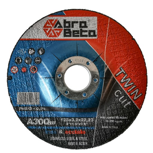 ABRA BETA Rezný kotúč na OCEL, NEREZ KOV, INOX 125 x 3,2 mm 1 ks.