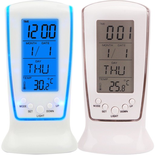 METEOROLOGICKÁ STANICA Elektronické hodiny Tichý ALARM digitálny stojací teplomer