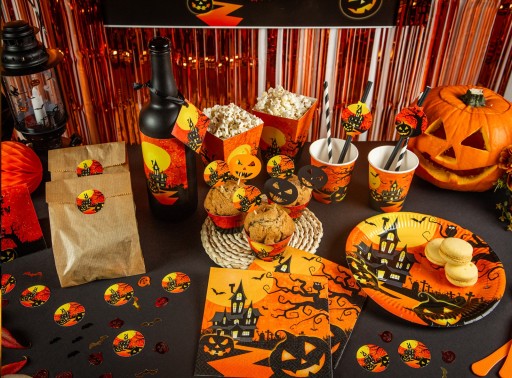 Obliečky na košíčky Haunted House Halloween 6 kusov HAL-056
