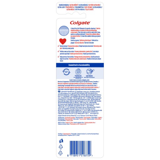 Zubná kefka COLGATE Ultra Soft 2 kusy + ZADARMO
