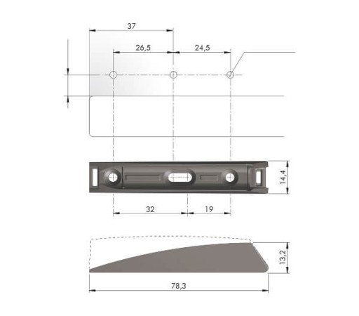 Silný magnetický nárazník s adaptérom, biely K-PUSH TECH 37 /C010001457/