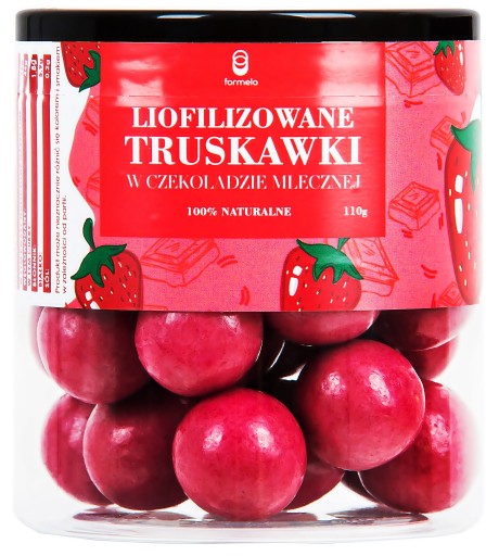 FORMELO MRAZOM SUŠENÉ JAHODY V NÁDOBE NA MLIEČNU ČOKOLÁDU 110G