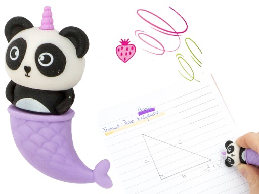 KIDEA SCENTED Guma na vymazanie pandy jednorožca Mermaid