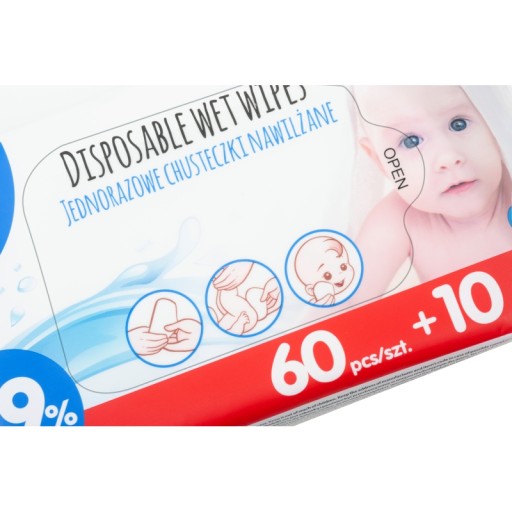 Akuku 70x VLHČENÉ Utierky VLHČENÉ 99% VODOU 0m+