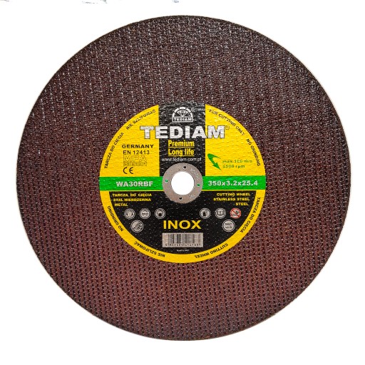 KOVOVÉ REZNÉ KOTOUČE INOX 350X3,2x25,4 100M/S