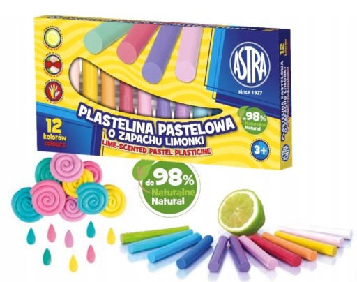ASTRA 12 Pastelová plastelína s vôňou limetky