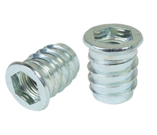 10x nástrčná skrutka M10 x 20 mm, dvojzávitová, skrutkovacia, drážkovaná skrutka do dreva