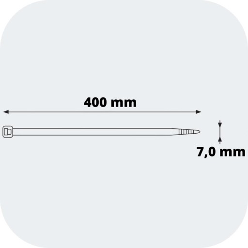KÁBLOVÝ KONCOVK ČIERNY TYP KABELOVÉHO VIAZAČA 7,0x400 mm 25 ks