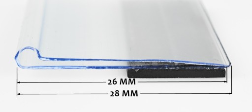 ČÍRA PÁSKA PRE MAGNETICKÝ ŠTÍTOK H-26 L-48 MM – 10 KS