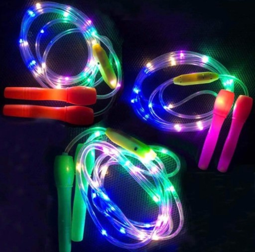 LED nylonové švihadlo, 2,5M, pre deti