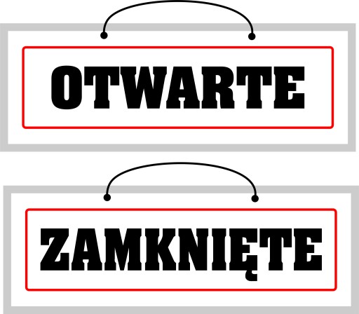 Laminovaný nápis OTVORENÉ/ZATVORENÉ - 12x48,5cm