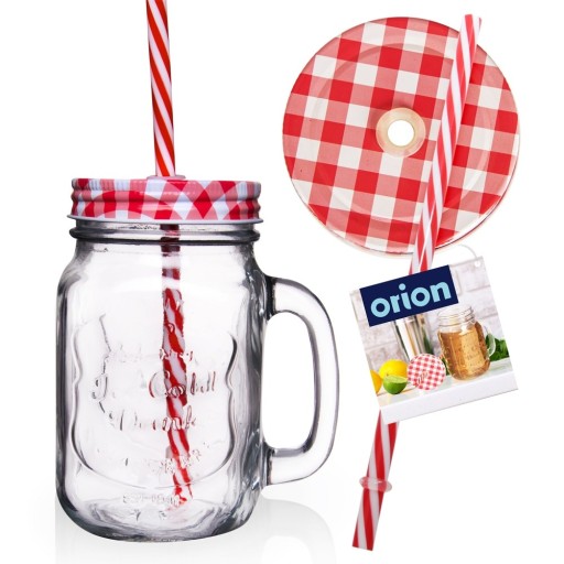 JAR HRNČEK, vrchnák, slamka, pohár na pitie