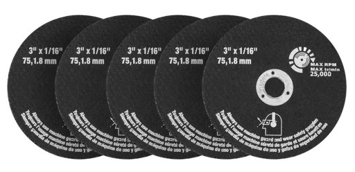NEO Rezný kotúč 75mm pre pneumatické brúsky, sada 5 ks