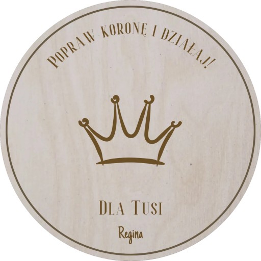 Podložka pod hrnček - motív korunky - personalizácia