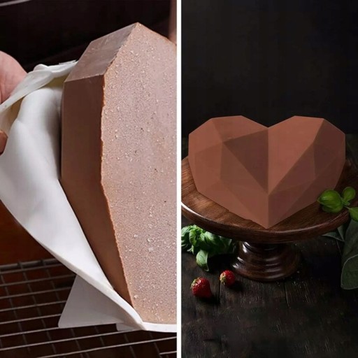3D SRDCE, veľká silikónová FORMA na BABY DIAMOND TECHNO FORMU, Vianoce