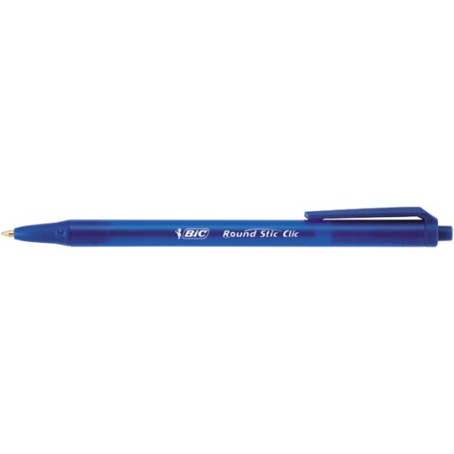BIC okrúhle STIC CLIC AUTOMATICKÉ guľôčkové pero, MODRÉ