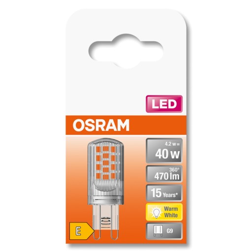 G9 LED žiarovka CAPSULE 4,2W = 40W 2700K OSRAM