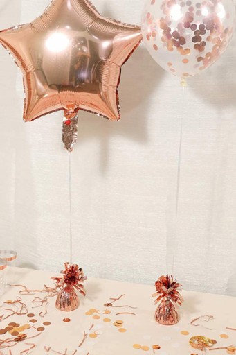 ROSE GOLD fóliová váha balóna RUŽOVÁ PARTY narodeniny HEL