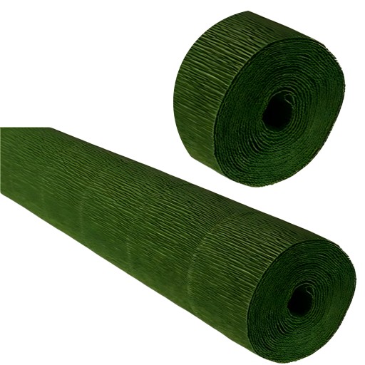 Taliansky krčený krepový papier 180 g (50 cm x 2,5 m) Grass Green 591