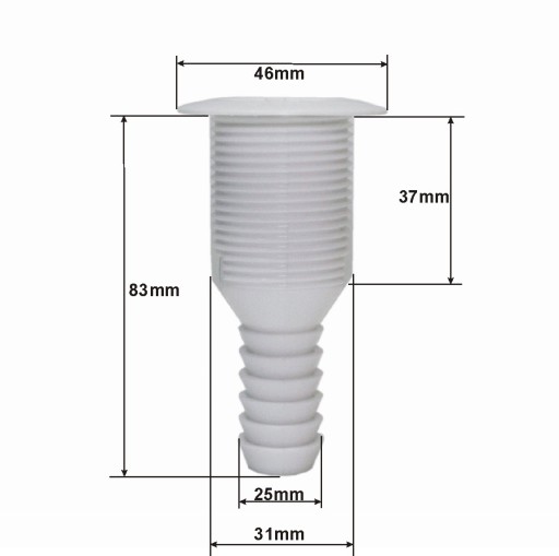 BOČNÝ VSTUP 25 mm PVC - 00731