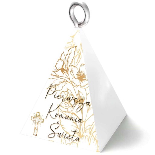 Balónová váha COMMUNION pyramída Zlaté kvety