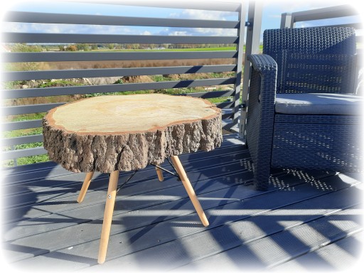 BREZA plátok, drevený kotúč, TOP stolík, 25 cm