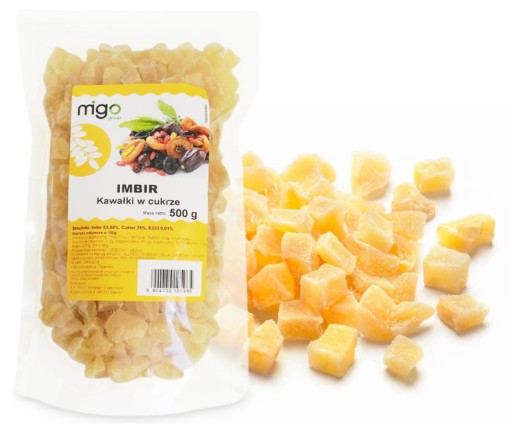 KANDIDOVANÝ zázvor v kockovom cukre 500g - MIGOgroup