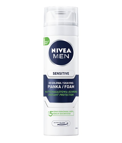 NIVEA Pena na holenie MEN Sensitive 200ml