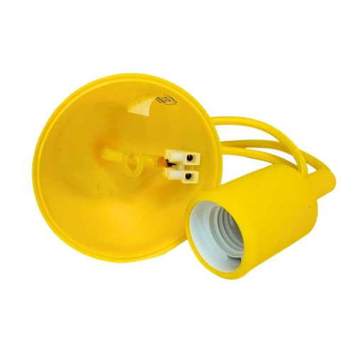 LOFT E27 káblové závesné svietidlo 1m ŽLTÁ + E27 LED žiarovka 8W 4000K