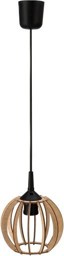 DREVENÉ ZÁVISNÉ STROPNÉ SVÍTIDLO E27 LED + HÁK + Nastaviteľné
