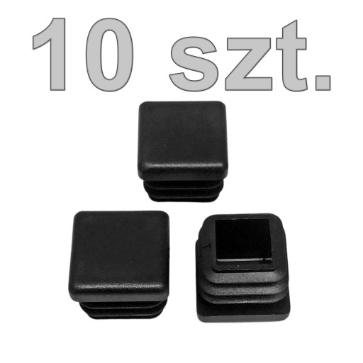 Profilové krytky 20x20mm čierne - 10 ks.