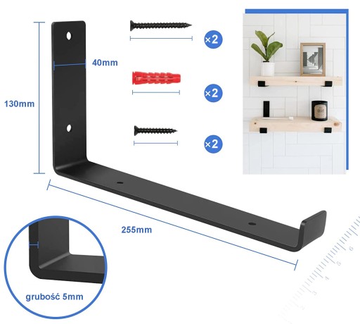 LOFT držiak, PRIEMYSELNÁ podpera 25CM - J-255