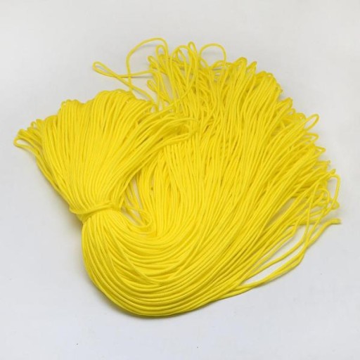 Paracord Polyester a Spandex Yellow 2mm 5m