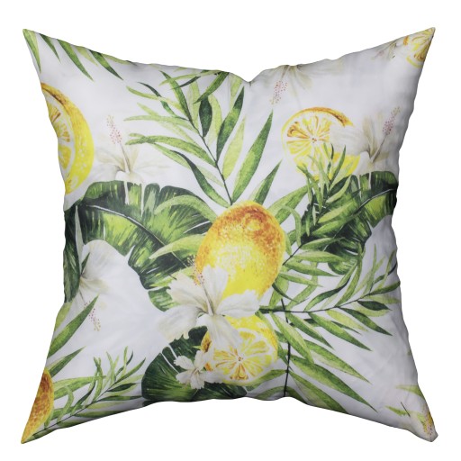 Obliečka na vankúš JASIEK VANKÚŠ 40x40 LEMON FLOWERS potlač polyester