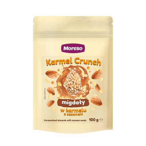 Mandle v karameli a sezame 100g Moreso